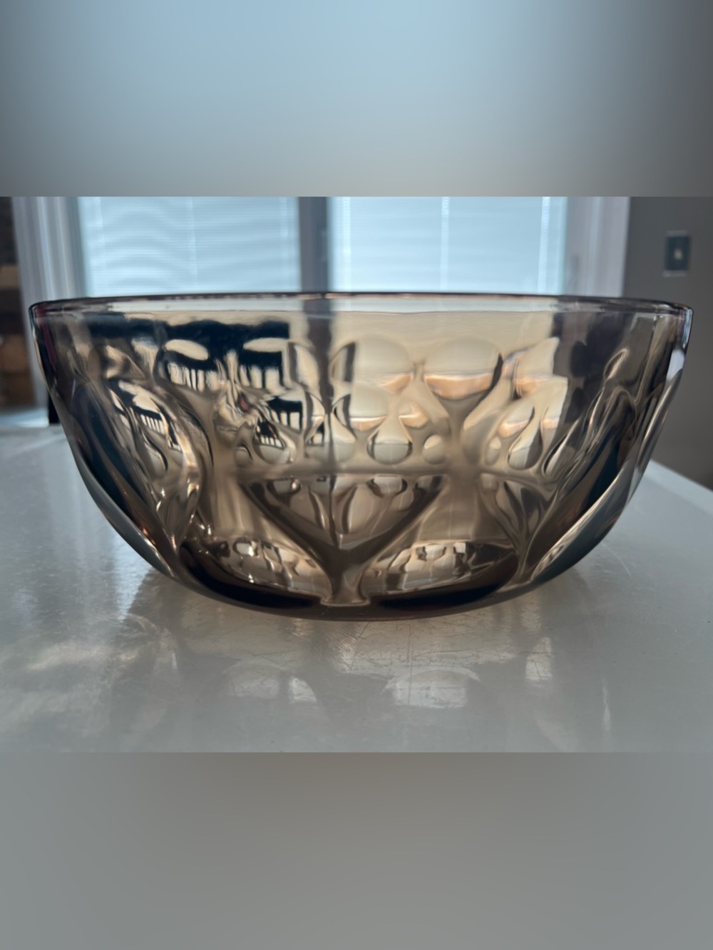 Vintage Pyrex Ovenware Smoked Glass Teardrop Bowl